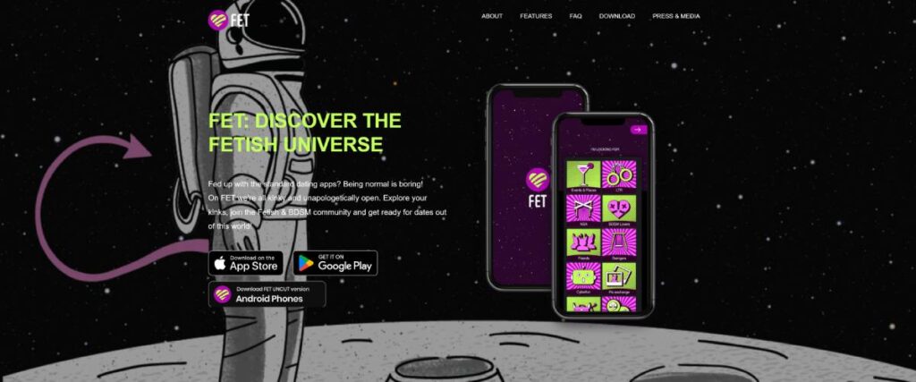 Fet.app homepage